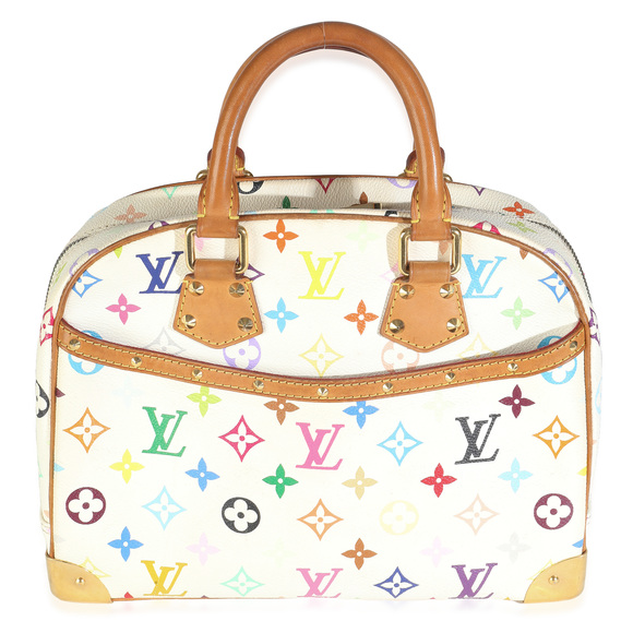 Louis Vuitton White Monogram Multicolor Canvas Trouville - Picture 2 of 7